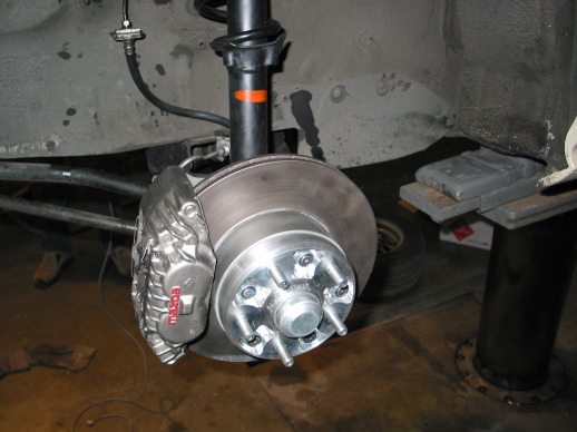 Front brake with HubSpacer